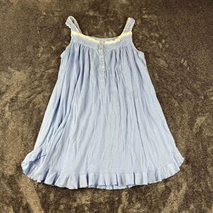 SOLD West Babydoll Ruffle Sleeveless Nightgown Cotton Blue Women's M